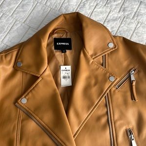 Brown leather jacket